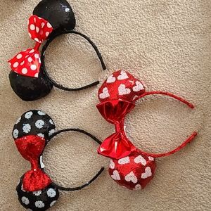 3 pairs gently used Minnie Mouse Ears